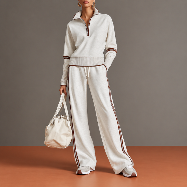 Women's Two-Piece Quarter-Zip Tracksuit Set
