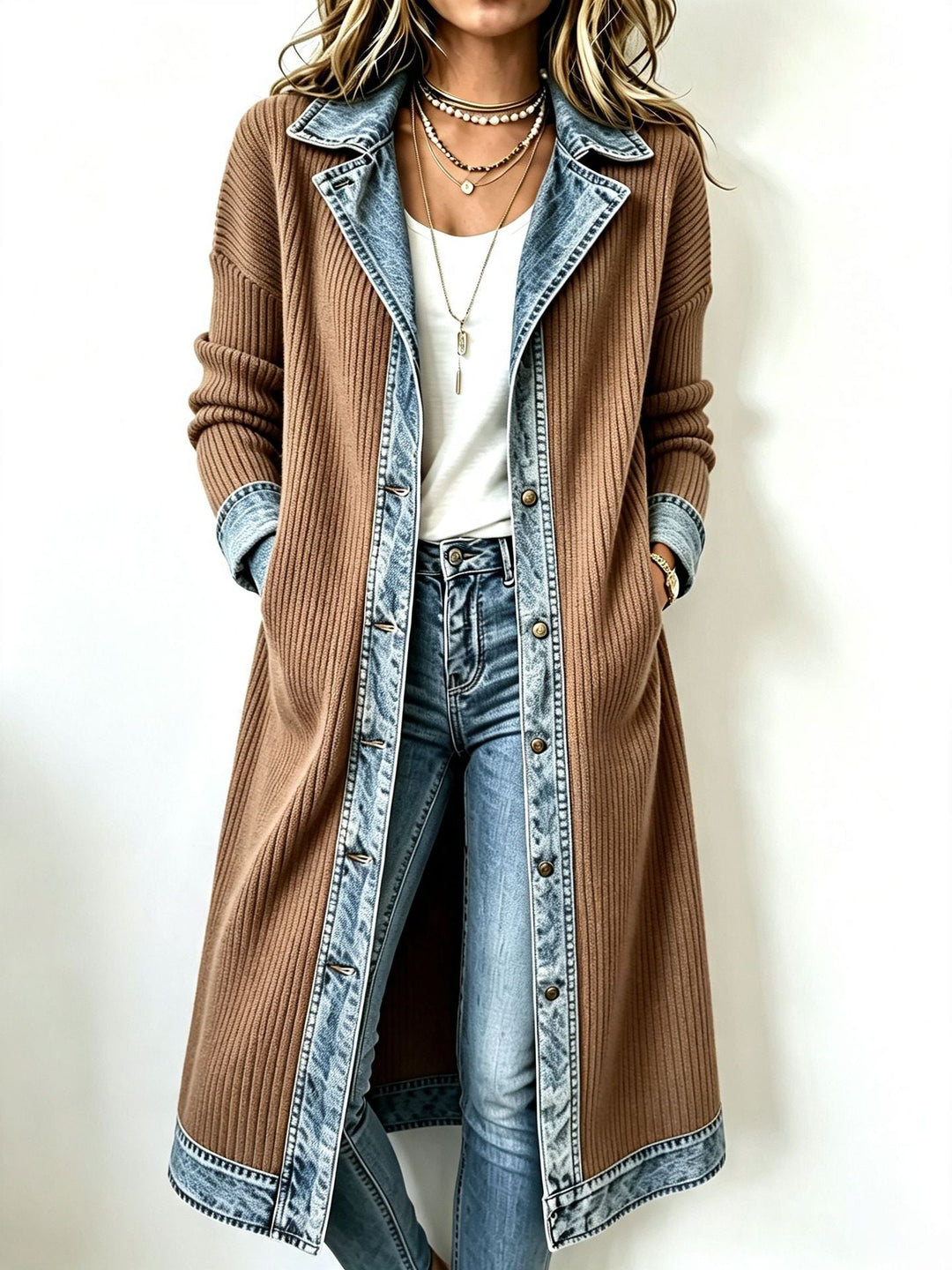 Women's Casual Long Knit Cardigan
