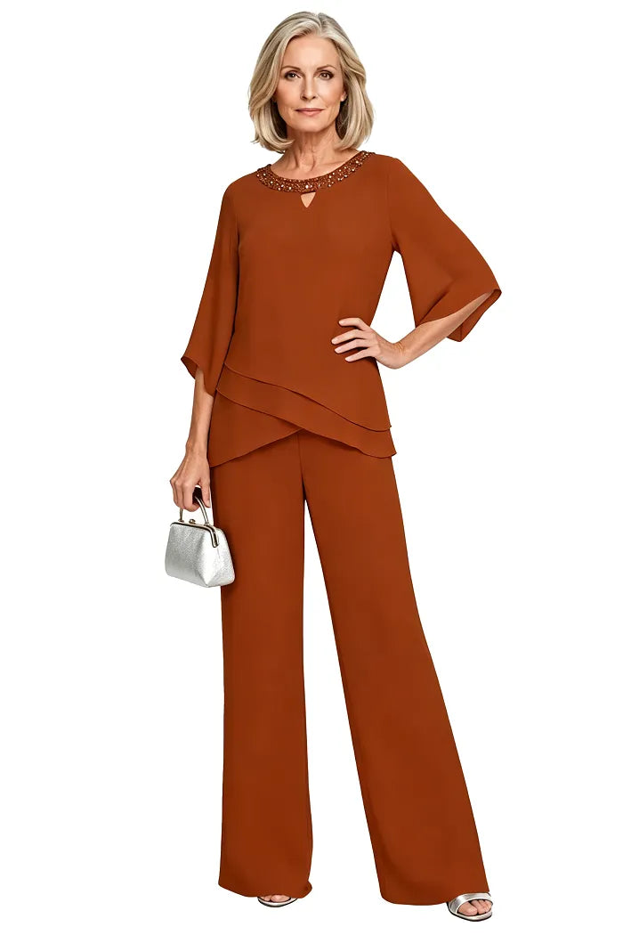 Sophisticated Wide-Leg Formal Pant Set