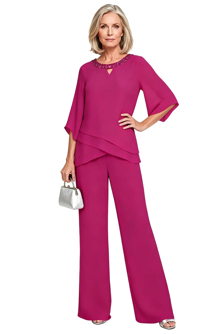 Sophisticated Wide-Leg Formal Pant Set