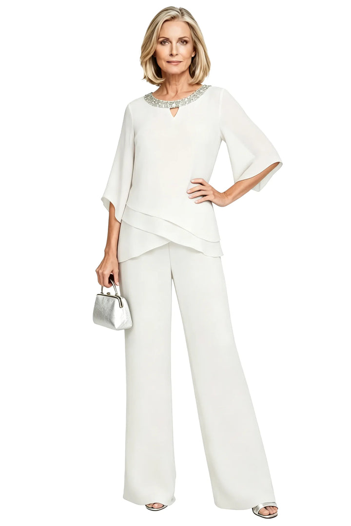Sophisticated Wide-Leg Formal Pant Set