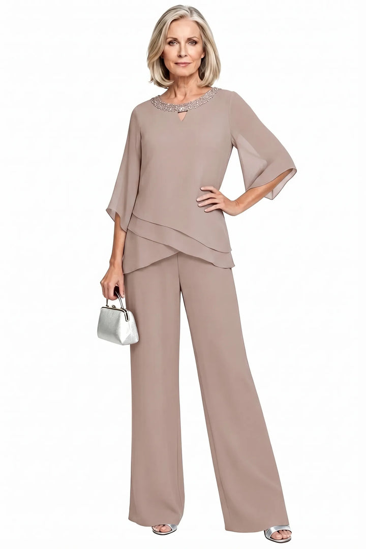 Sophisticated Wide-Leg Formal Pant Set