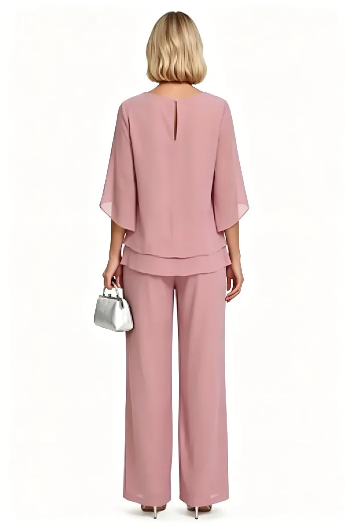 Sophisticated Wide-Leg Formal Pant Set