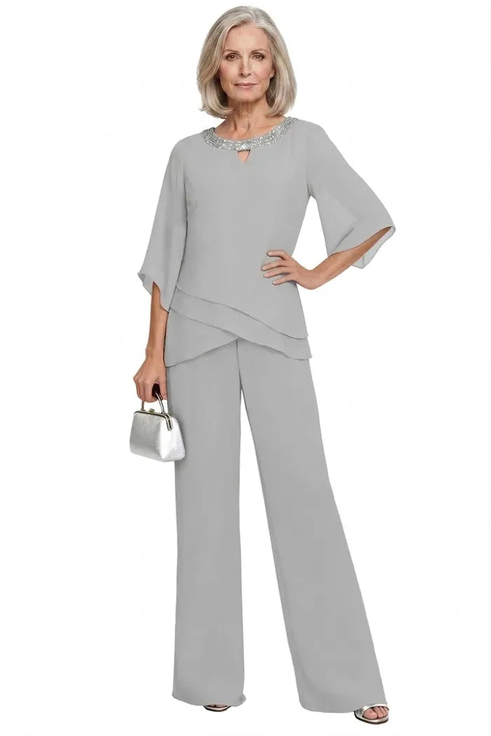 Sophisticated Wide-Leg Formal Pant Set