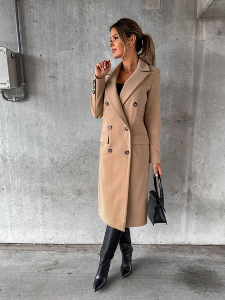 Women's Long Double-Breasted Coat